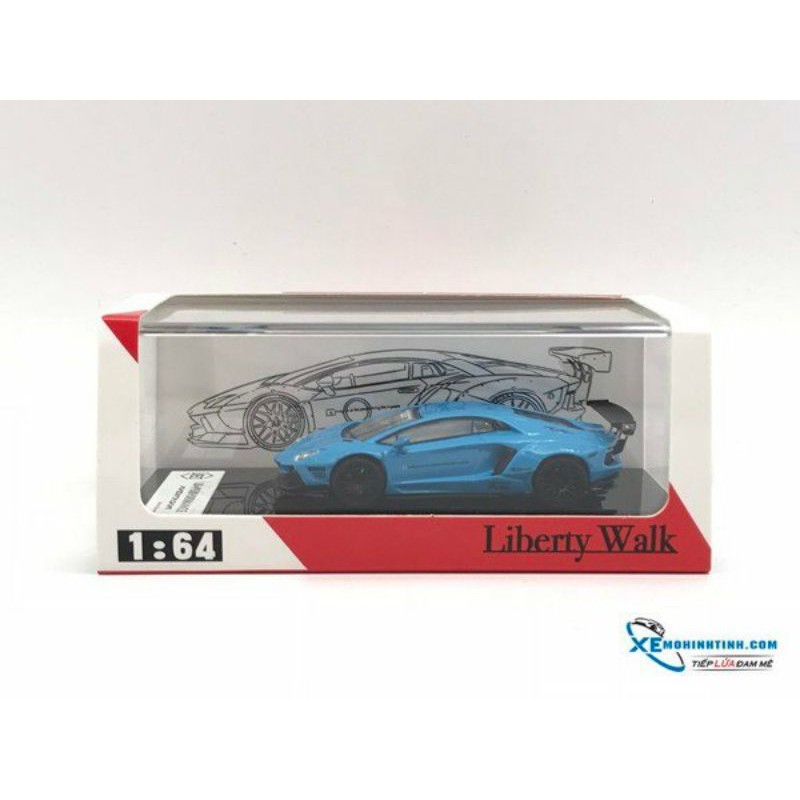 Xe Mô Hình Lamborghini Aventador LB 1.0 Limited Edition 699 1:64 JEC (Xanh Dương)