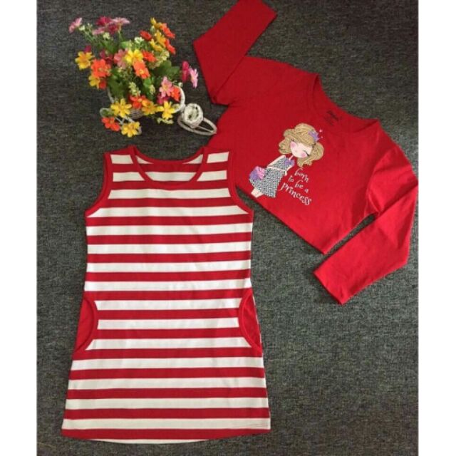 Set Áo Váy Cotton Chikid