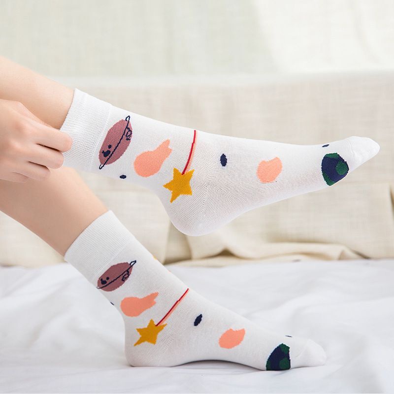 Tất Vớ Cotton Cổ Cao In Hình Hoạt Hình Xinh Xắn Cho Nữ | BigBuy360 - bigbuy360.vn