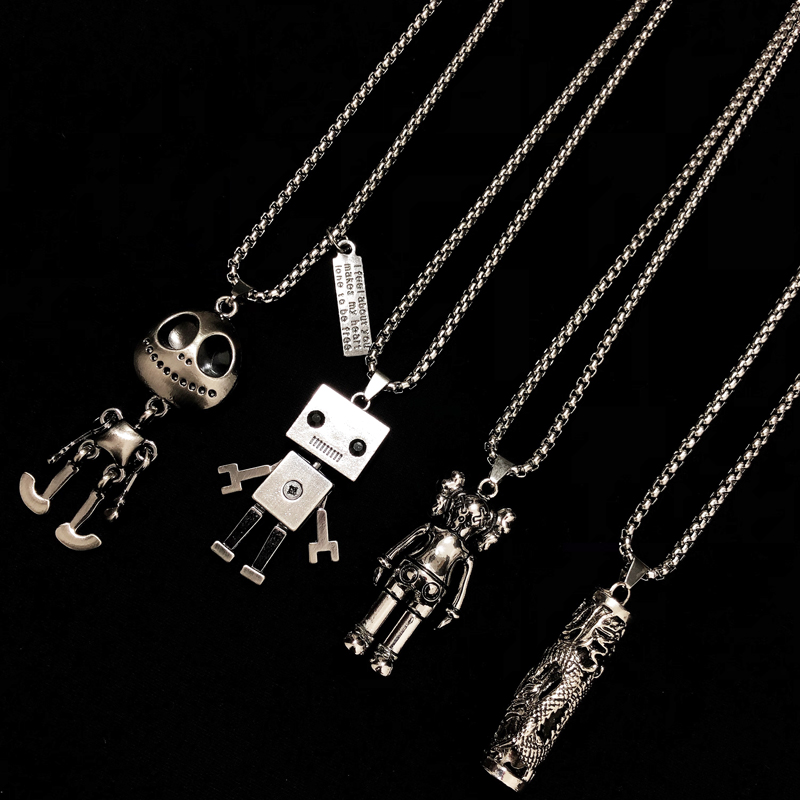 Dây Chuyền Mặt Hoạt Hình 23AA Phong Cách Hàn Quốc Cổ Điển Dễ Phối Đồ Thời Trang