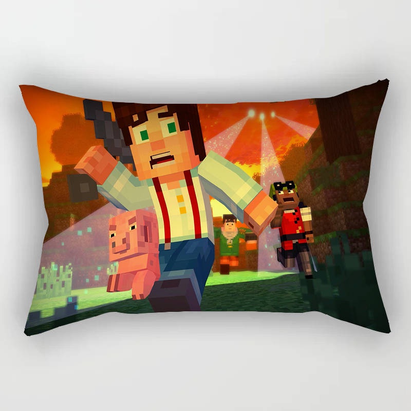 Vỏ Gối Chữ Nhật 30x50cm In Hình Game Minecraft Độc Đáo Trang Trí Nhà Cửa / Xe Hơi