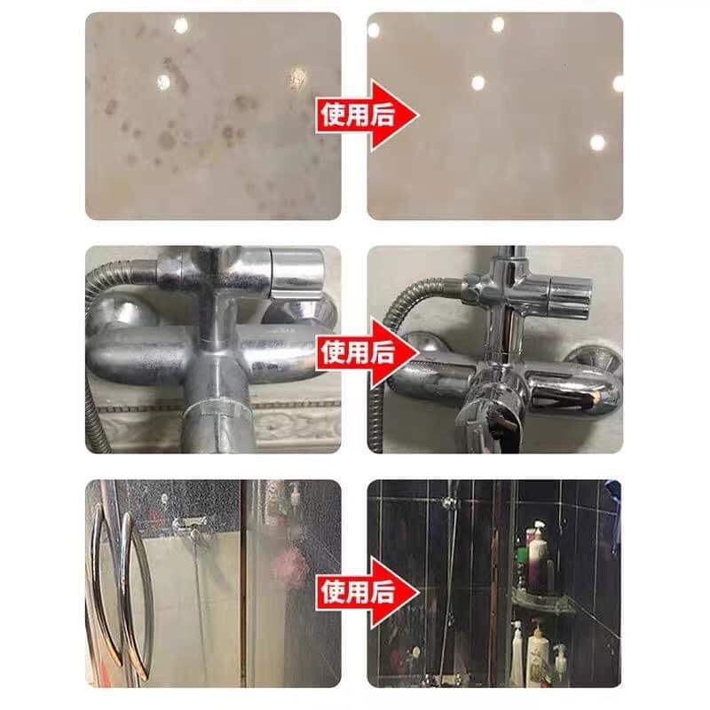 Chai xịt tẩy cặn canxi trên bồn rửa sứ, vòi rửa inox, vách kính, gạch men nhà tắm siêu sạch fansen chai 500ml