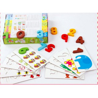 Bộ thẻ học số và tập đếm 3d