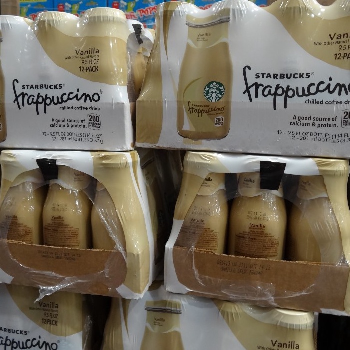 Cafe pha sẵn Starbucks Frappuccino vị Mocha và Vanilla của Mỹ mỗi chai 281ml date 10/23