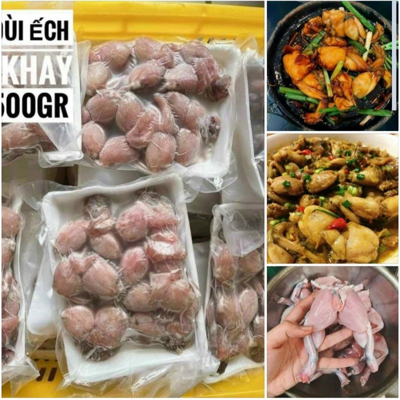 ĐÙI ẾCH ĐÃ LÀM SẠCH. khay 500g