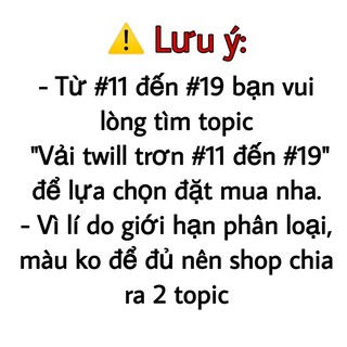 Vải Twill Trơn #13 đến #22 dành cho doll, Obitsu