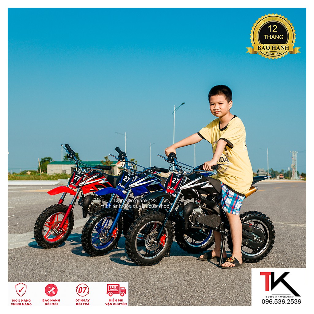 Xe cào cào mini 50cc, Xe cào cào 2 thì 50cc, Bản bánh To - Nhiên liệu xang pha nhớt