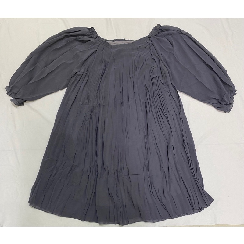 Đầm voan xếp ly trễ vai tiểu thư  - Thanh lý hàng xuất khẩu