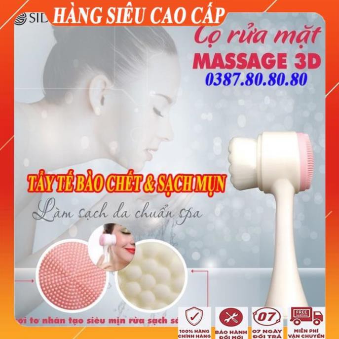 [FreeShip - HÀNG AUTH] Cây cọ rửa mặt đa năng sidumi/Cây rửa mặt trị mụn 2 đầu cao cấp tẩy tế bào chết và massage