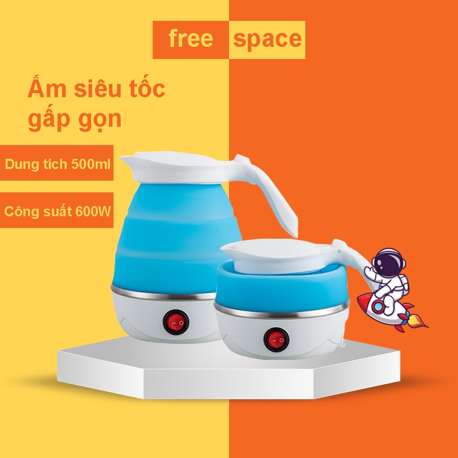 Ấm Nước Siêu Tốc Gấp Gọn Tiện Dụng Dung Tích 500ml