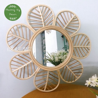 Gương trang trí, gương mây decor nhà cửa, quán ăn, cafe xinh xắn