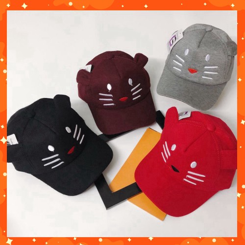 Mũ lưỡi trai-nón kết nam nữ chất liệu kaki có tai mèo cute,có nhiều màu dễ chọn lựa HK018 !