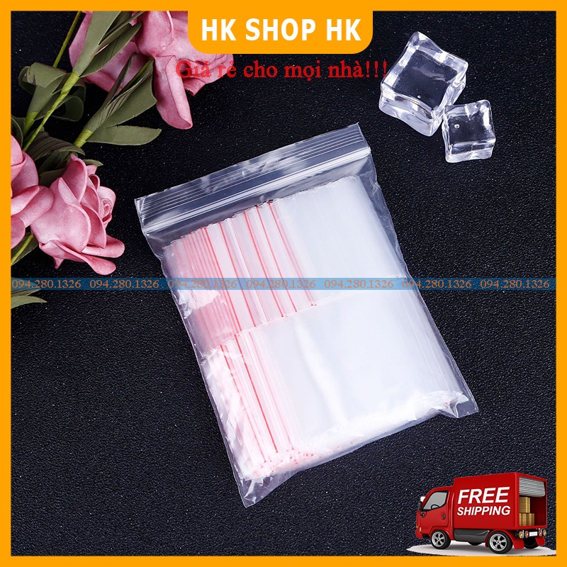 Túi zip chỉ đỏ (zip PE, zip lock, zip viền đỏ)