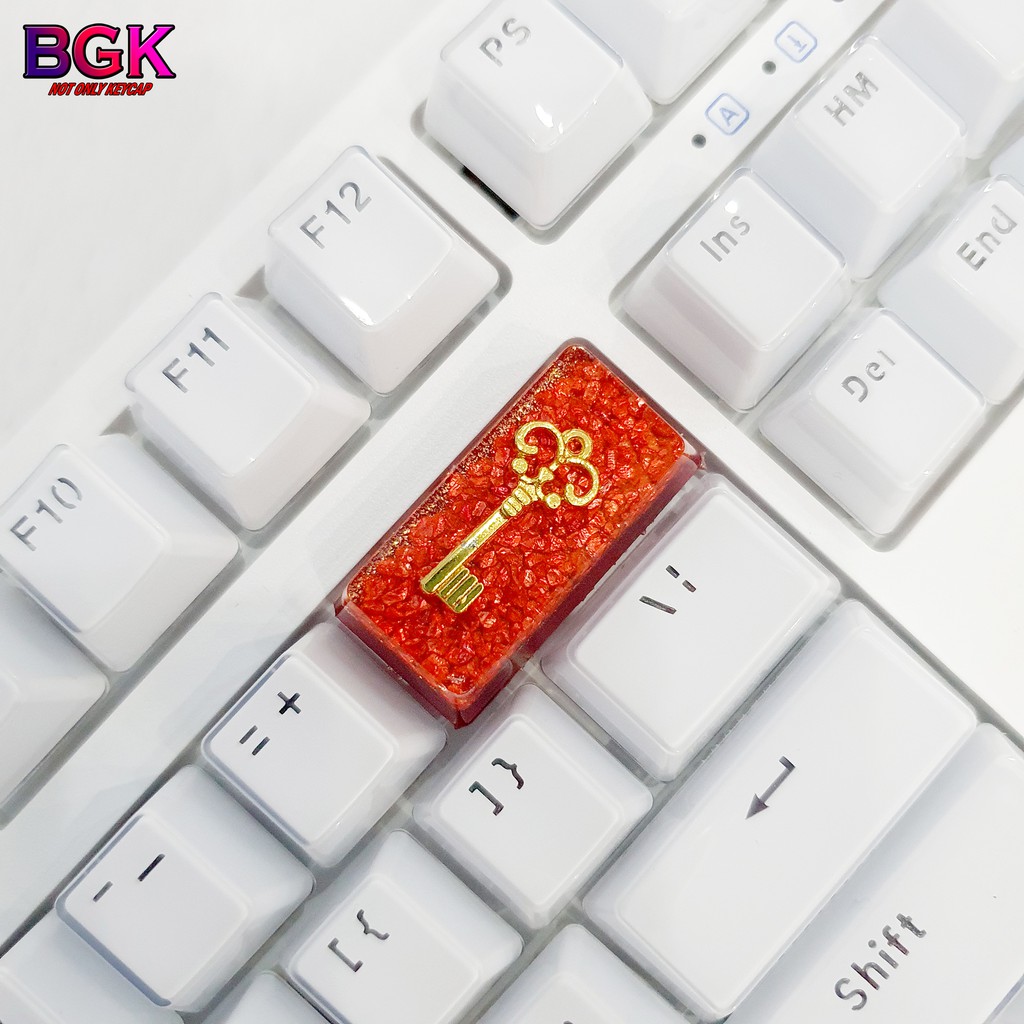 Keycap Lẻ nút Back hình Chìa khóa vàng Golden Key OEM profile ( keycap resin độc lạ )( Keycap Artisan )..