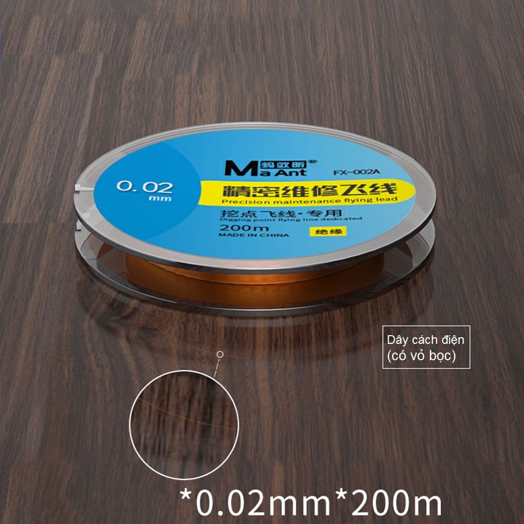 Dây đồng câu mạch 0.01-0.02mm (cách/không cách điện)