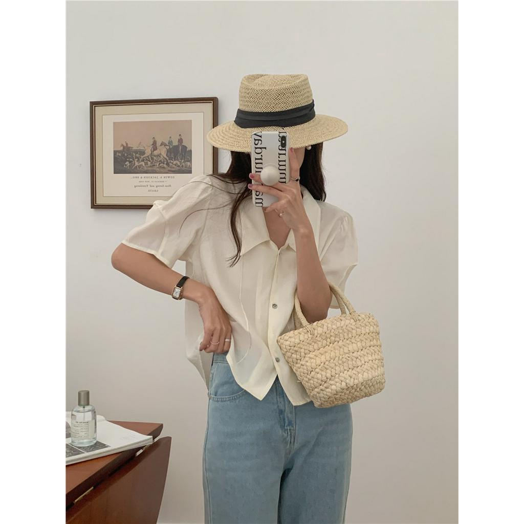 Áo Sơ Mi Ngắn Tay Thời Trang Công Sở Thanh Lịch Cho Nữ 51535