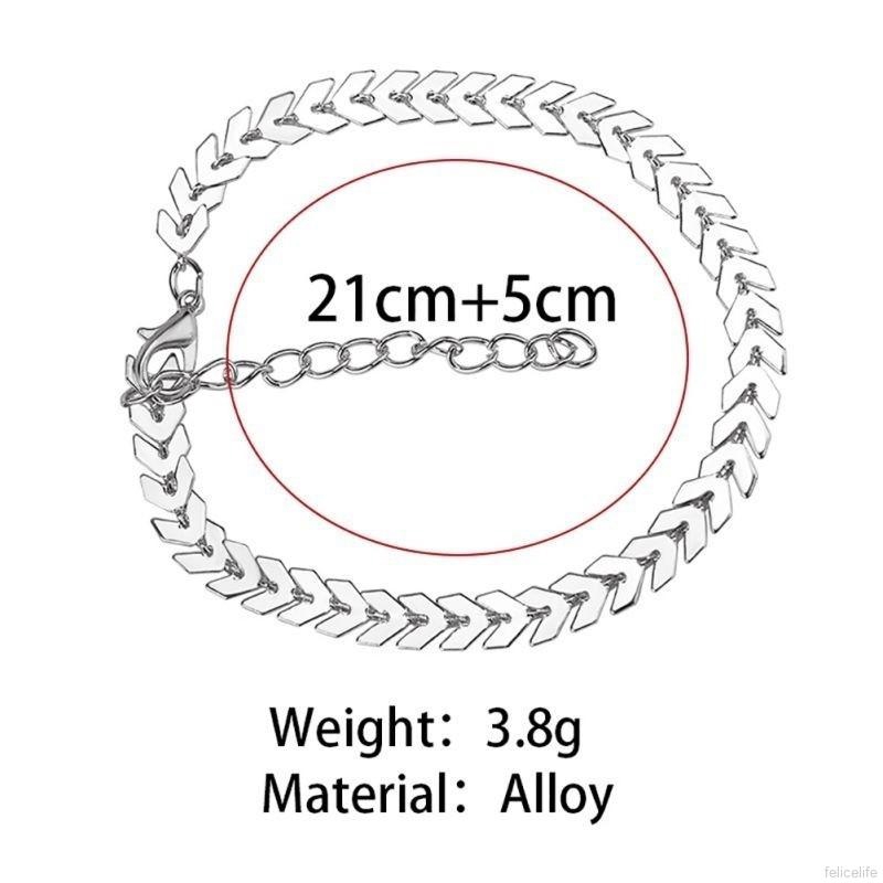 Vòng đeo tay dạng phẳng phối mũi tên thời trang bohemian cho nữ