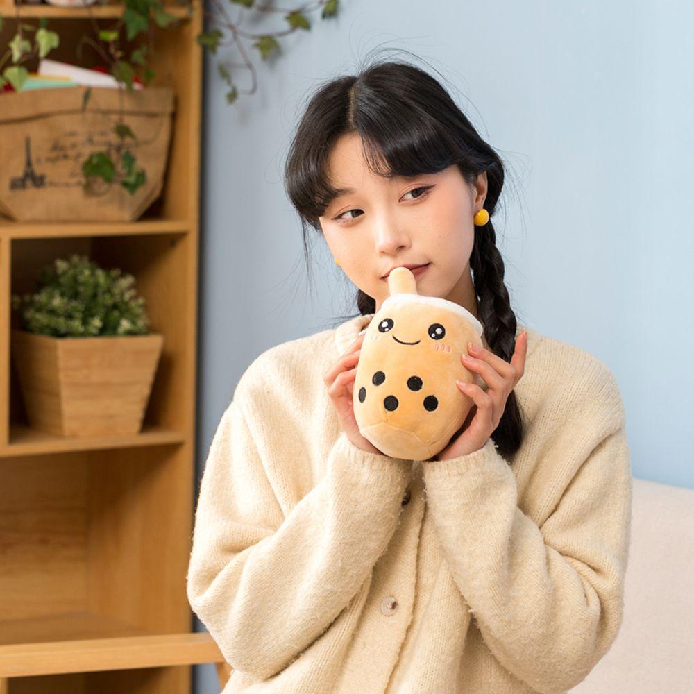 Gối Ôm Nhồi Bông Mềm Mại Hình Ly Trà Sữa Dễ Thương Cho Bé