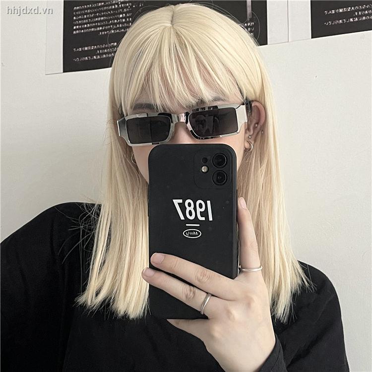 Kính Mát Gọng Vuông Kim Loại Phong Cách Đường Phố Âu Mỹ Thời Trang Unisex