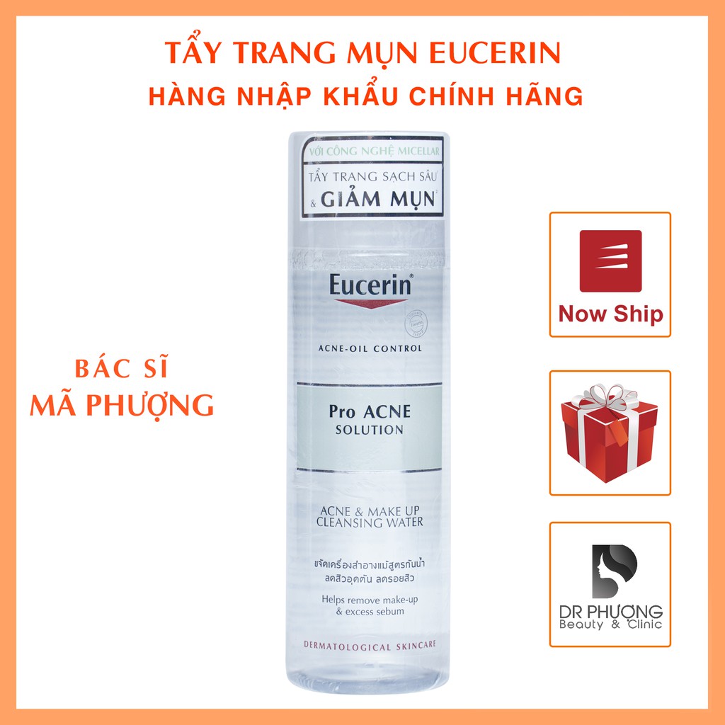 [Mã 44FMCGSALE1 giảm 10% đơn 250K] [CHÍNH HÃNG]Nước Tẩy Trang Cho Da Dầu Mụn EUCERIN ProACNE Acne&Makeup Cleansing Water | BigBuy360 - bigbuy360.vn