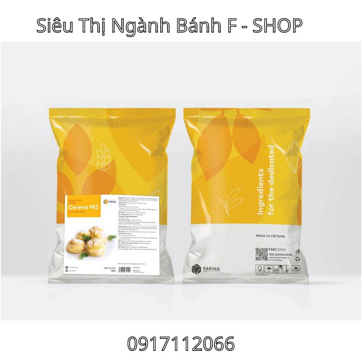 Bột trộn sẵn nhân su kem bánh Cerena M2 Farina 1kg