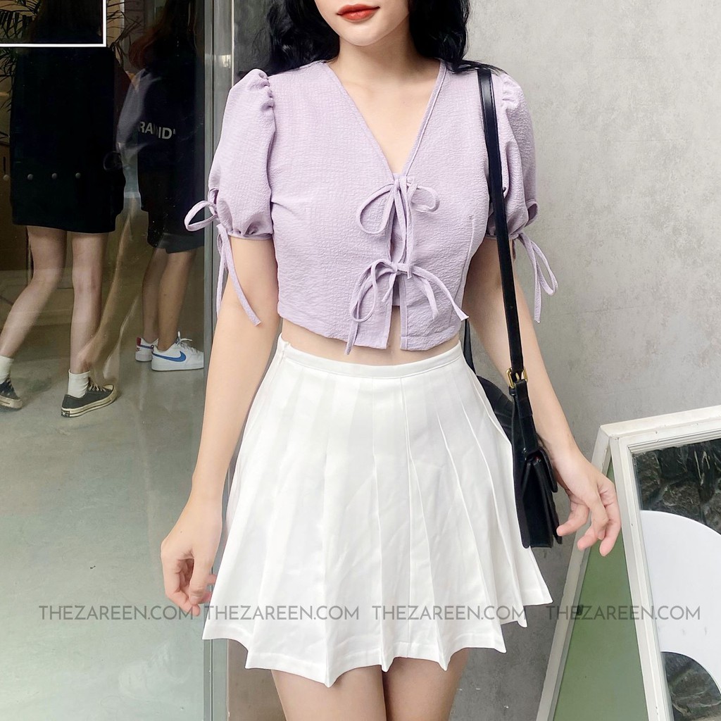 CHÂN VÁY XÒE XẾP LY BASIC ZAREEN VAA28 TRẮNG