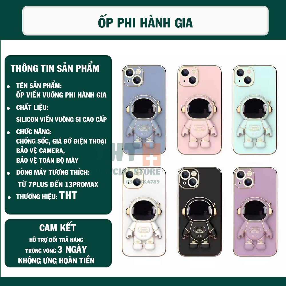 Ốp iphone hình phi hành gia Giá đỡ điện thoại tại  cho Iphone 7/8 plus xsmax 11/Pro/Promax 12/Pro/Promax 13/Promax