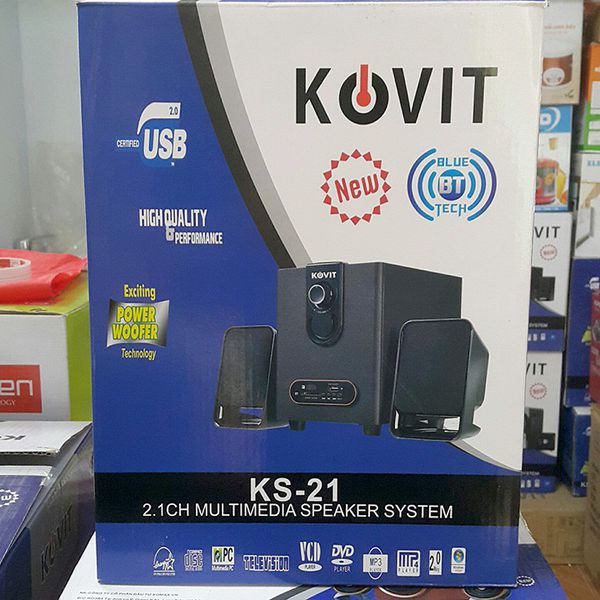 Loa vi tính 2.1 KOVIT KS 21 - Nghe nhạc cực tốt, công suất vừa phải, có kết nối bluetooth, giá cực rẻ....