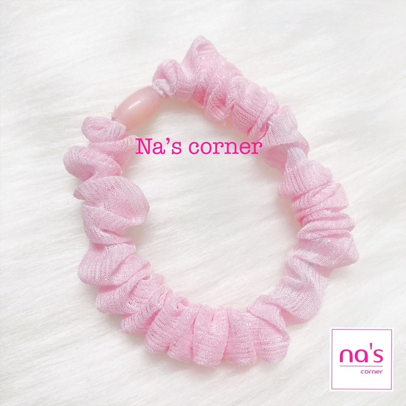 Thun cột tóc vải chun buộc size nhỏ kim tuyến nhẹ