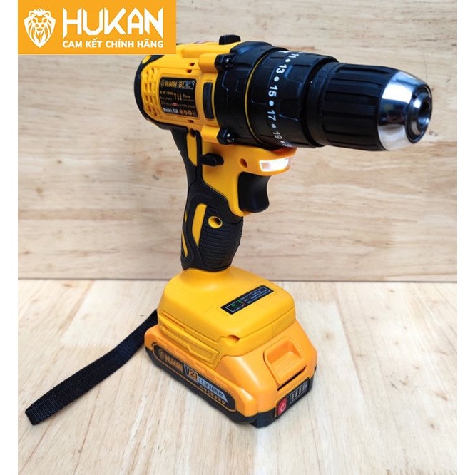 Máy khoan pin HUKAN HK - F50, khoan 10 li, khoan pin cầm tay