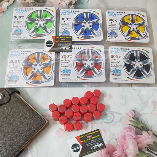 Chụp ốc Lazang 5 màu đủ bộ hàng loại 1 cao cấp - Phụ Kiện Xe Hơi