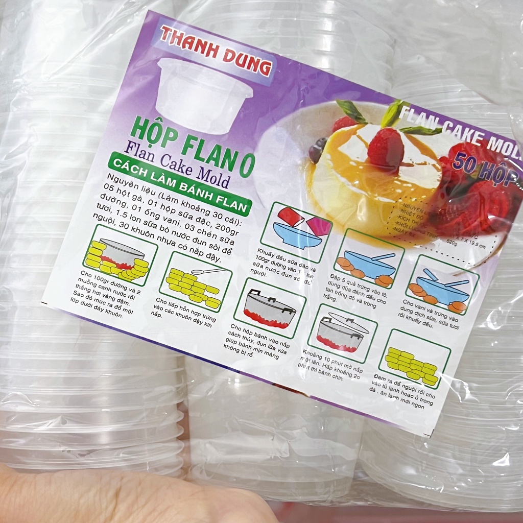 Hủ bánh flan Thanh Dung COMBO 1000 hủ - Hũ làm bánh flan, Caramen có nắp CAO CẤP chịu nhiệt an toàn