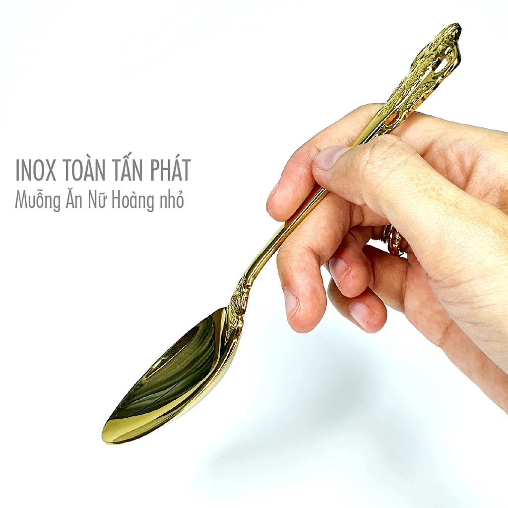Muỗng Ăn Inox Hoa Văn Nữ Hoàng nhỏ - INOX 304