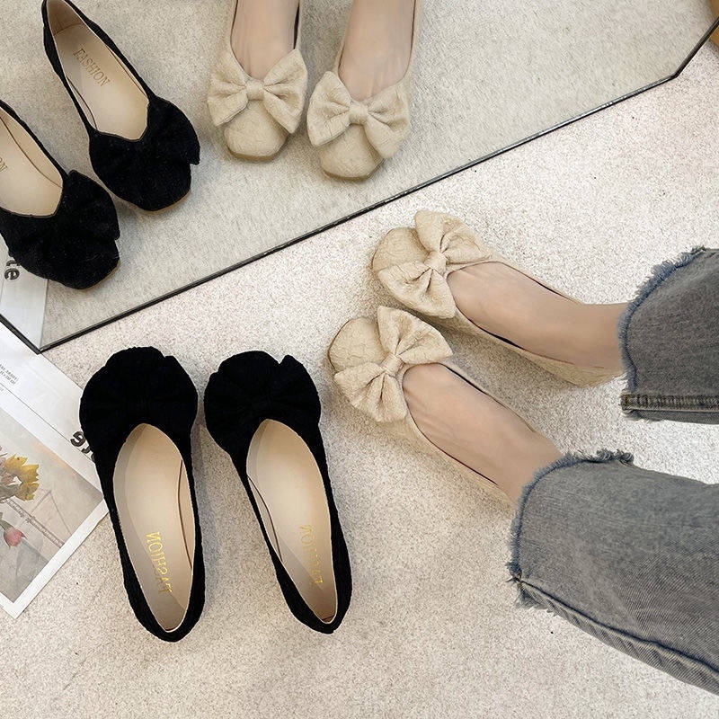 Giầy lười Giày Búp Bê Đế Mềm Thời Trang Xuân Thu Xinh Xắn