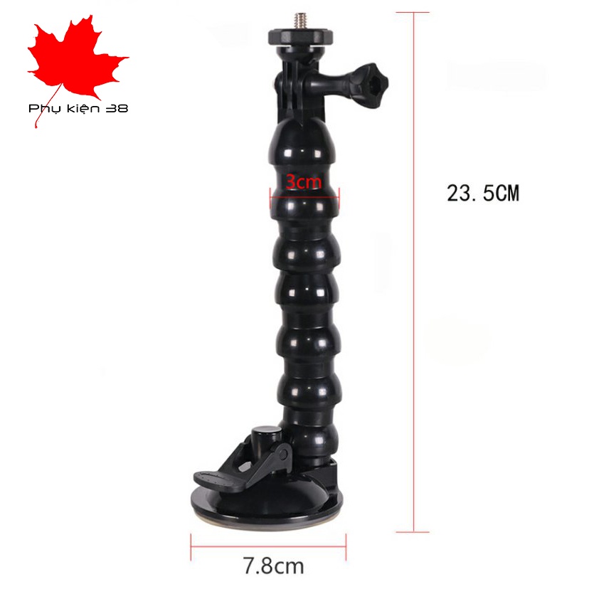 Giá đỡ điện thoại gopro sjcam cửa hít quay video, xem maps trên ô tô, gắn taplo kính kẹp cực kì chắc chắn