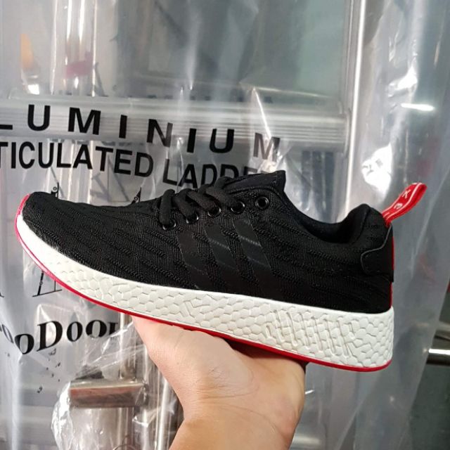 NEW 💯 Rẻ nhất VN (Freeship+Full box) Giày NMD R2 🖤💨❤đen trắng đế đỏ [a862] ❕ J : ࿄ ' # vv "