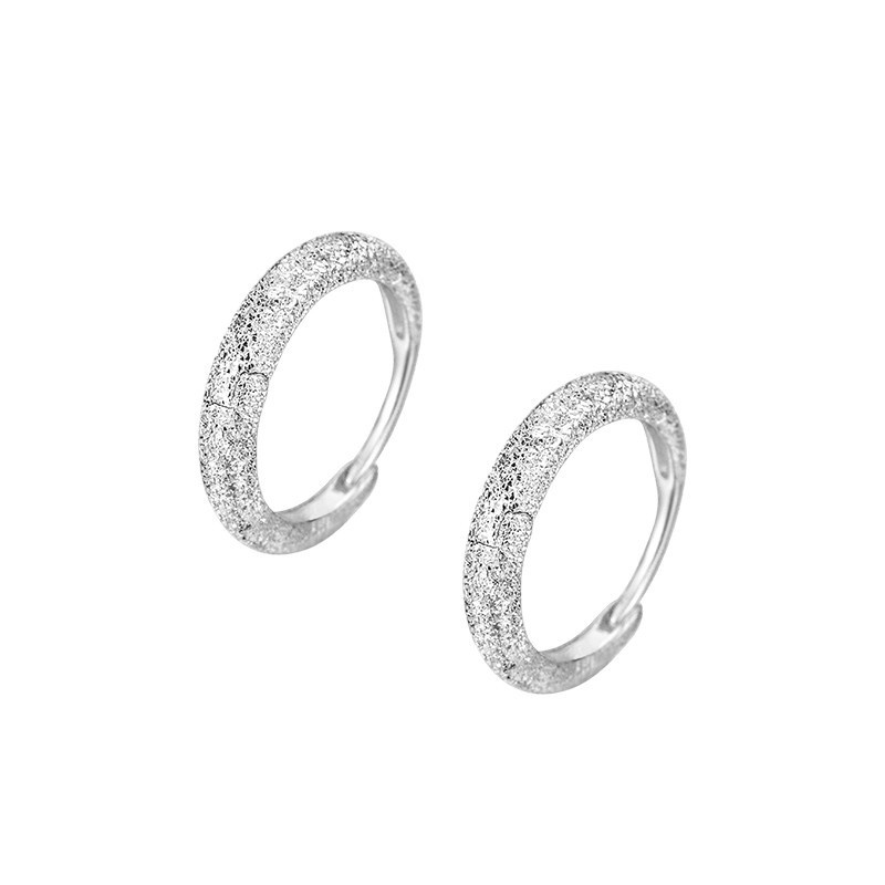 Bông tai bạc 19A1526 lấp lánh đơn giản dễ phối đồ hợp thời trang