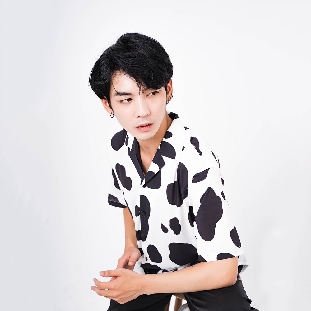 Áo sơ mi nam họa tiết BÒ SỮA, chất liệu vải lanh lụa mềm min, thoáng mát, không nhăn Phom Chuẩn -  ADORIS BS061 | BigBuy360 - bigbuy360.vn