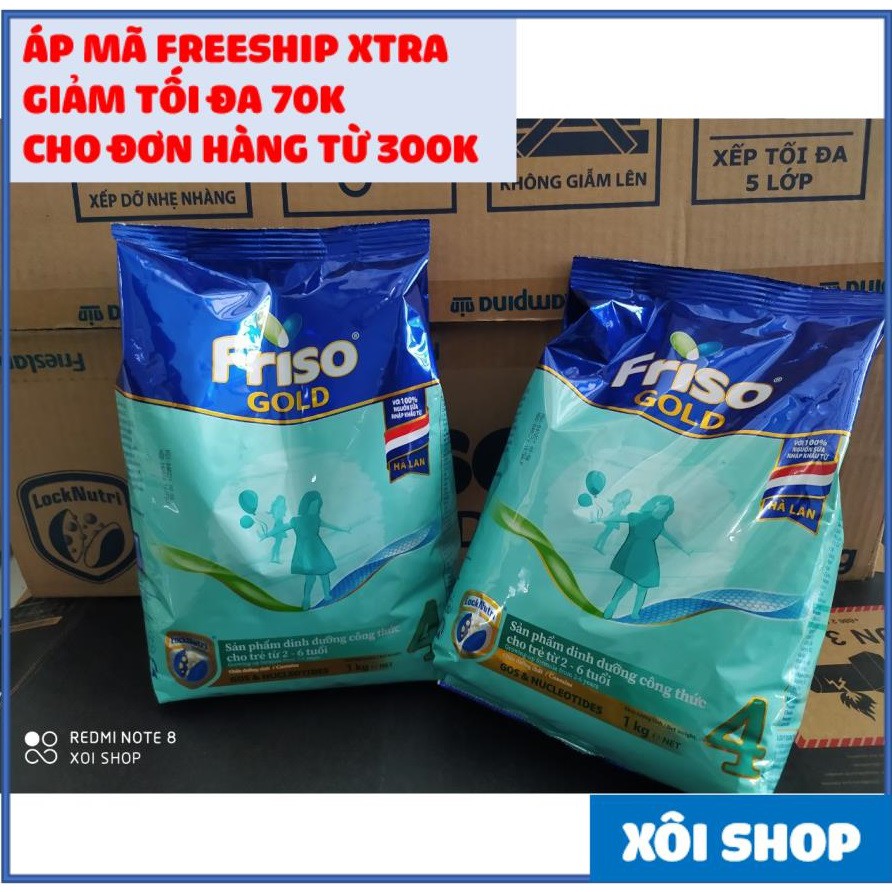 💥Freeship💥[COMBO 2 TÚI] SỮA FRISO GOLD 4 TÚI 1KG CẢI TIẾN