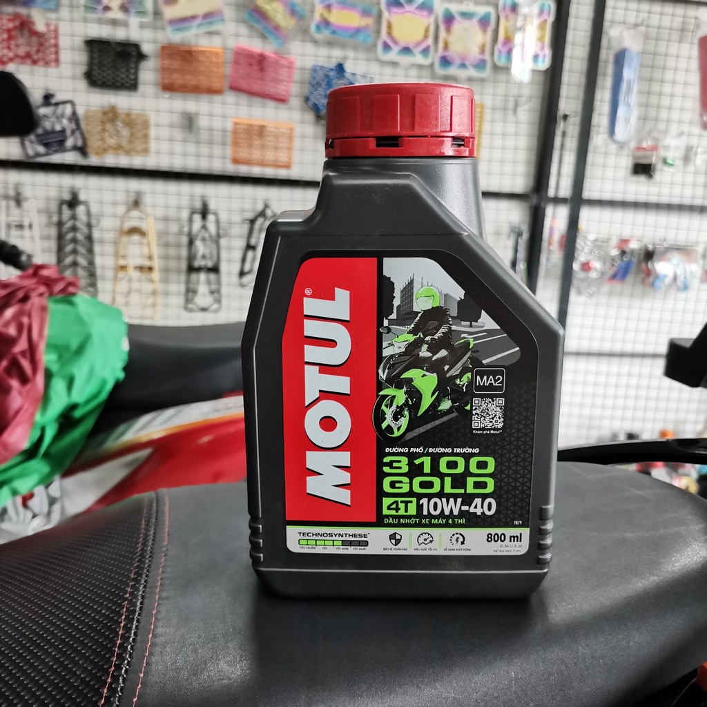 Nhớt motul cho xe máy xe số 3100 Gold 10W40 dung tích 800ml hàng chính hãng