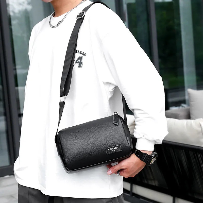 Túi Da Đeo Chéo Hình Trụ Thời Trang Cho Nam Và Nữ ko046