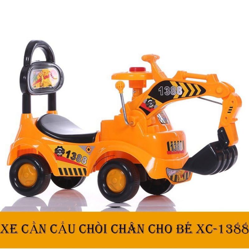 Xe chòi chân hình cẩu xúc cho bé(2in1 vô cùng tiện lợi)