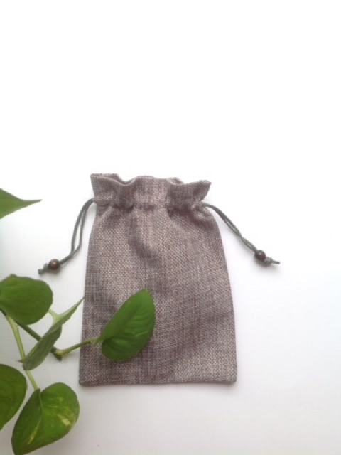 Túi vải bố sợi đay 13*17cm dây rút đựng bài Tarot trang sức mỹ phẩm quà tặng túi thơm