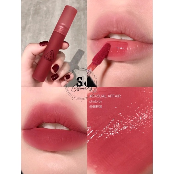 Son kem 3CE BLUR WATER TINT Sepia Laydown Casual Affair Double Wind