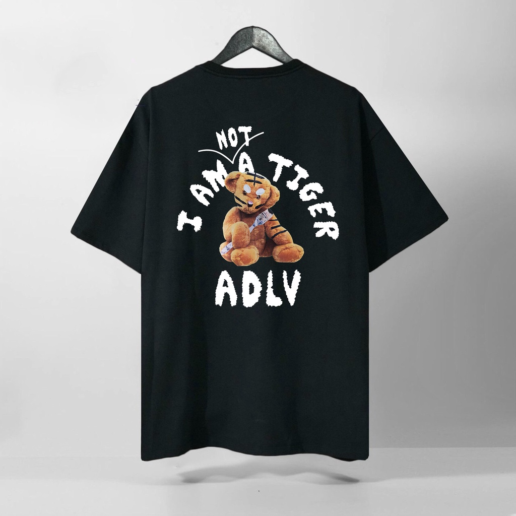 Áo Thun Tay Lỡ ADLV I'm not Tiger, Form rộng oversize, áo phông unisex, chất liệu Cotton - KKIMShop
