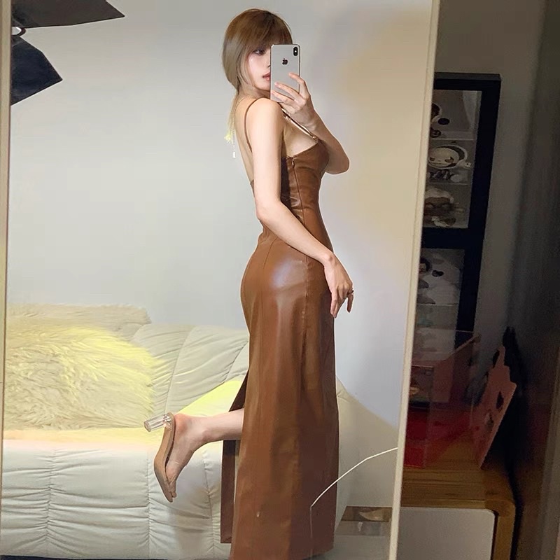 Váy Hai Dây Da Sang Chảnh Độc Lạ-Như Hình