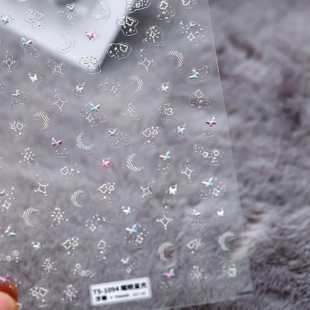 Miếng Dán Trang Trí Móng Tay Tự Dính Họa Tiết Hoạt Hình Dễ Thương