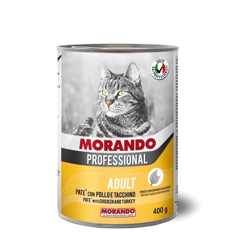 Pate mèo Morando lon 400g (Ý)