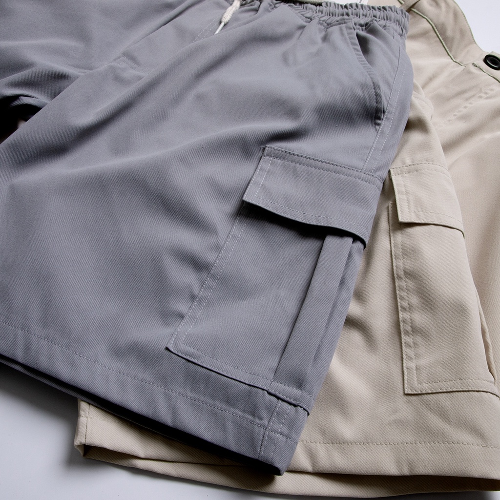 Quần Short Nam Kaki Túi Hộp ROUGH Dáng Đùi Cộc Hàn Quốc