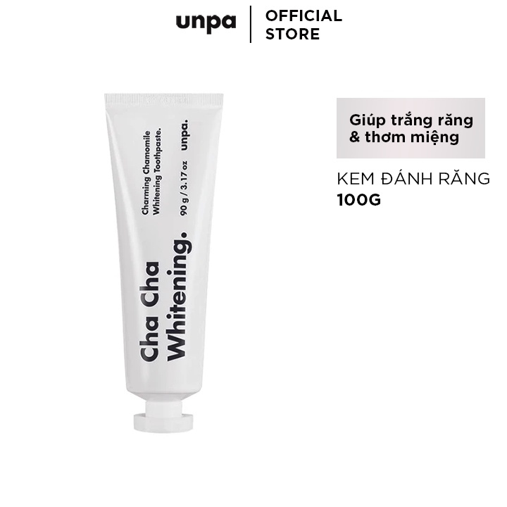 Kem Đánh Răng Giúp Trắng Răng Hoa Cúc Unpa Cha Cha Toothpaste Whitening 100gr